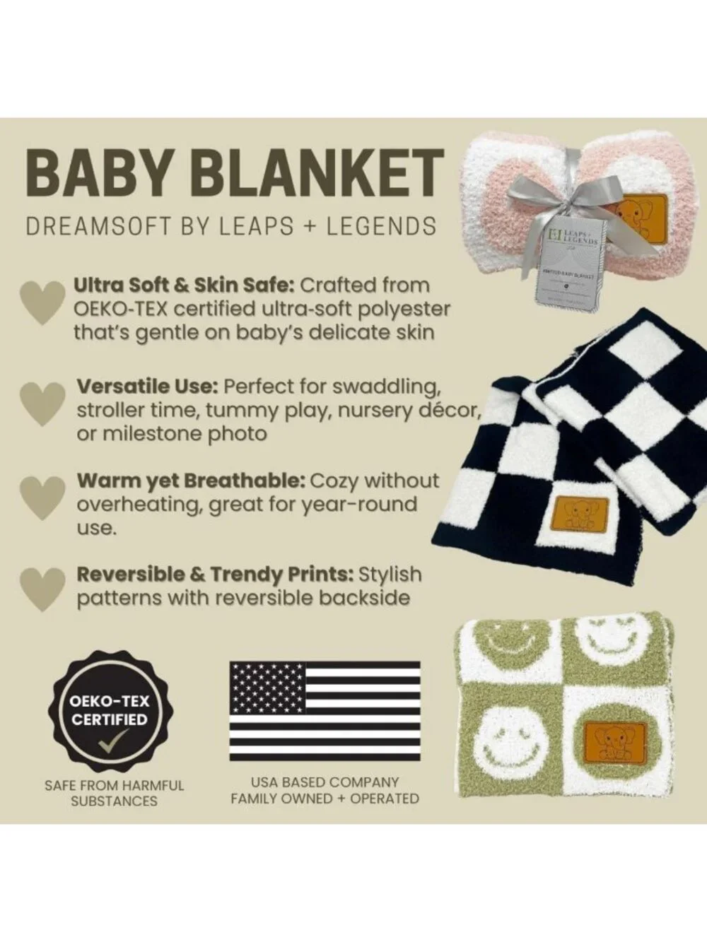 Cozy Soft Knit Baby Blanket for Girls - Dreamy Bow Stroller, Crib & Car Seat